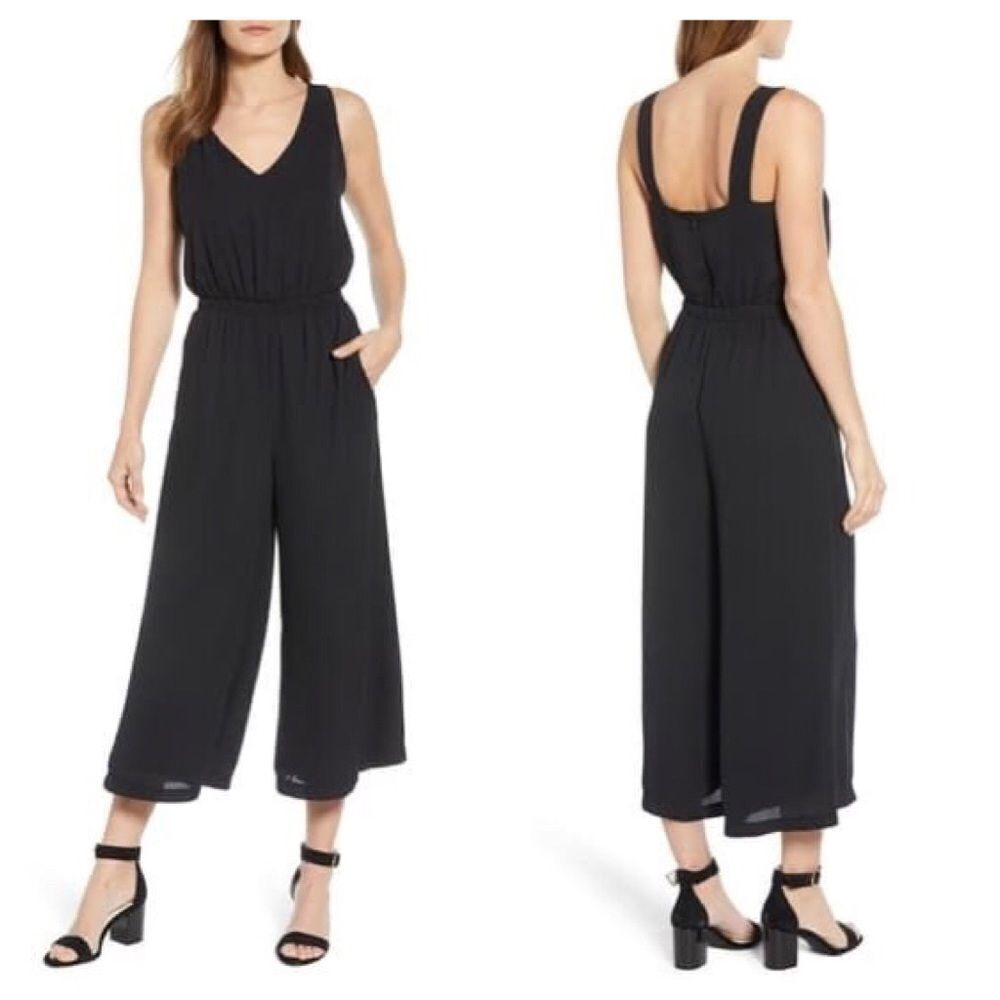 Gibson Printed Woven Wide Leg Jumpsuit Sz XS